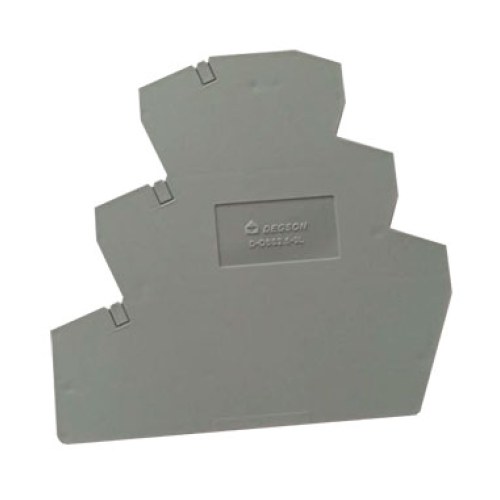 D-DSS2.5-3L-01P-11-01Z(H) Торцевая крышка для пружинного клемника серая три на три, выводы под углом