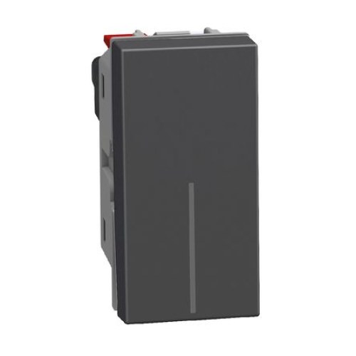 Light Now - выключатель кнопка NO Rocker 1 модуль, цвет черный — Bticino BT-YD4005A