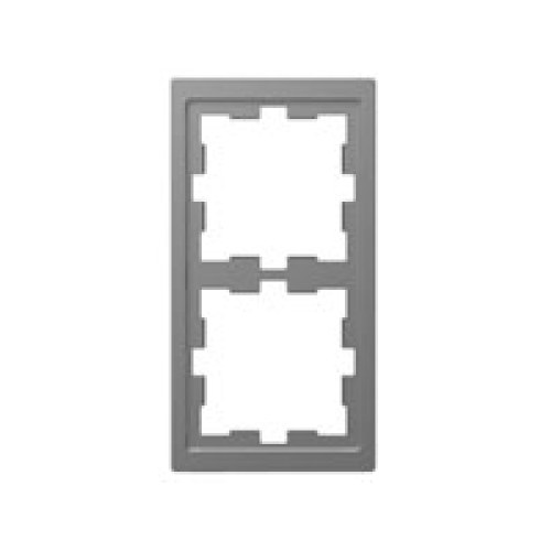MERTEN D-Life РАМКА 2-постовая, НЕРЖ. СТАЛЬ — Schneider Electric MTN4020-6536