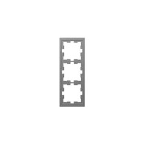 Merten D-Life рамка 3-х постовая цвет стальной — Schneider Electric MTN4030-6536
