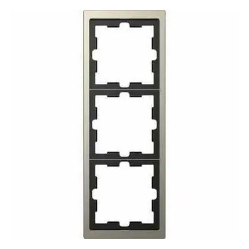 Merten D-Life рамка 3-х постовая цвет никель — Schneider Electric MTN4030-6550