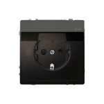 Merten D-Life Розетка с крышкой IP44, цвет антрацит — Schneider Electric MTN2314-6034
