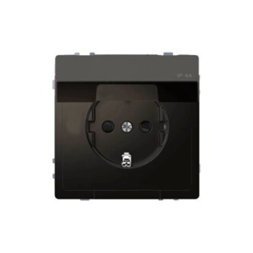 Merten D-Life Розетка с крышкой IP44, цвет антрацит — Schneider Electric MTN2314-6034