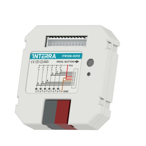 6 Channel KNX Binary Input / Push Button Interface — Interra ITR106-0010