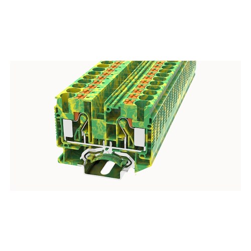 DS10-PE-01P-1C-00Z(H) Пружинный клеммник заземляющий жёлто-зелёный, 10 мм² DEGSON