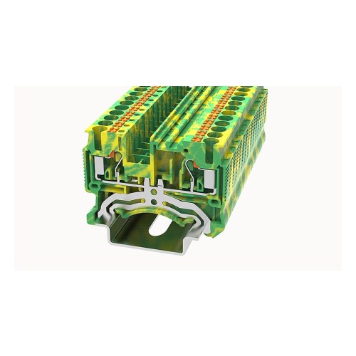 DS2.5-PE-01P-1C-00Z(H) Пружинный клемник заземляющий желто-зеленый 2,5 мм² Push-in на DIN-рейку DEGSON