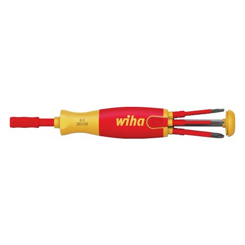 Держатель отверток LiftUp electric с 6 битами slimBits — Wiha W38611