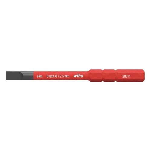 Бита шлицевая SoftFinish electric slimBit SL4 x 75 мм — Wiha W34580