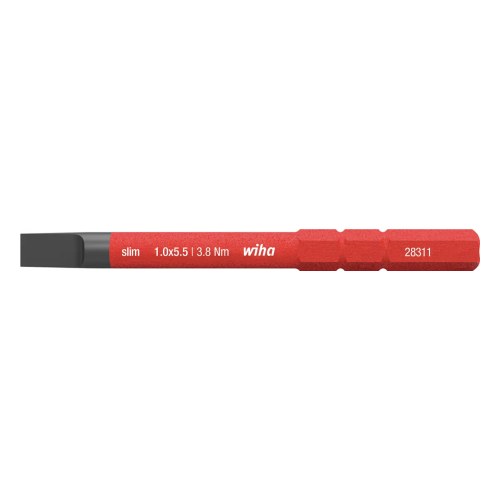 Бита шлицевая SoftFinish electric slimBit SL5,5 x 75 мм — Wiha W34581