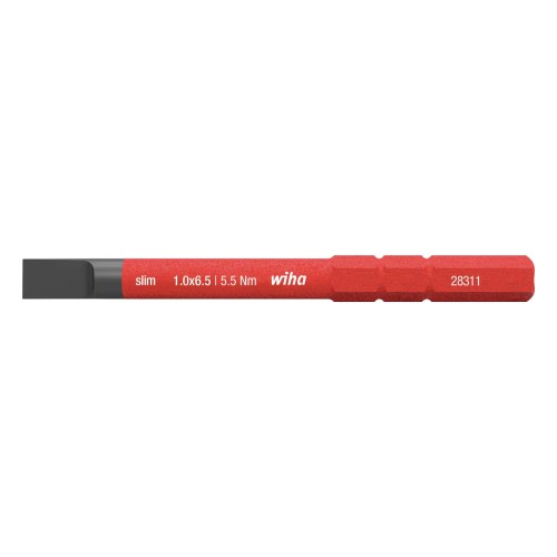 Бита шлицевая SoftFinish electric slimBit SL6,5 x 75 мм — Wiha W34582