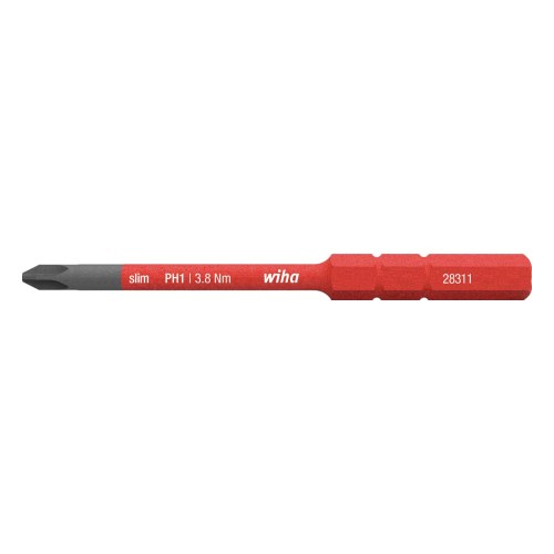 Бита SoftFinish electric slimBits Phillips PH1 x 75 мм — Wiha W34583