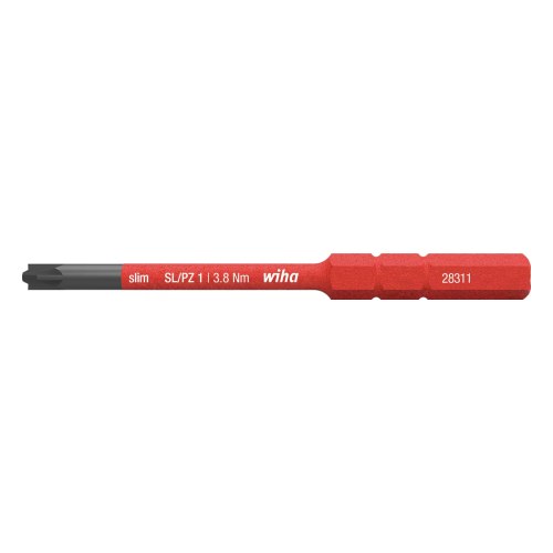 Бита SoftFinish electric slimBit Xeno SL/PZ1 x 75 мм — Wiha W34589