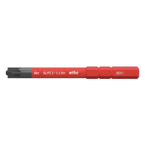 Бита SoftFinish electric slimBit Xeno SL/PZ2 x 75 мм — Wiha W34590