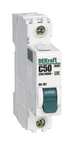 Автоматический выключатель DEKraft ВА-101 1P 50А C 4.5кА — DEKraft 11059DEK