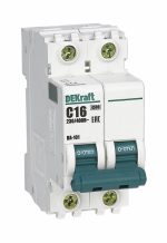 Автоматический выключатель DEKraft ВА-101 2P 16А C 4.5кА — DEKraft 11066DEK