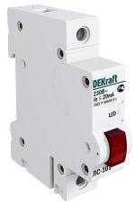 Сигнальная лампа DEKraft ЛС-101 1P 220В LED красный — DEKraft 18002DEK