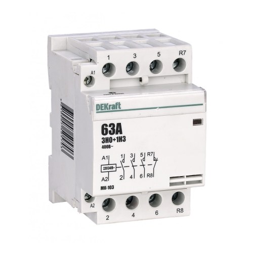 Модульный контактор DEKraft МК-103 3НО+1НЗ 32А 230В — DEKraft 18075DEK
