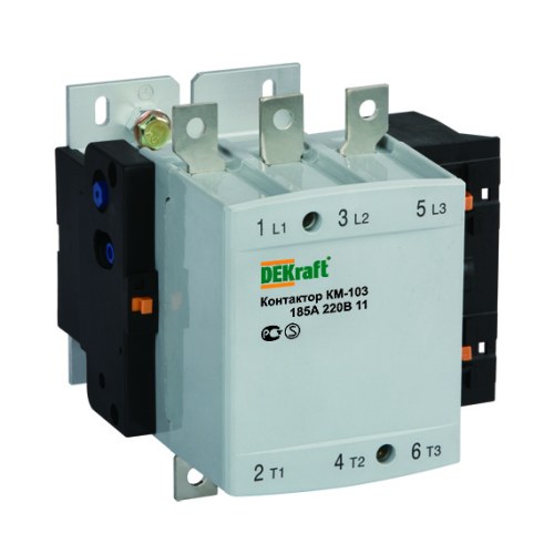 Контактор 185А 380В АС3 1НО+1НЗ КМ-103 DEKraft — DEKraft 22155DEK