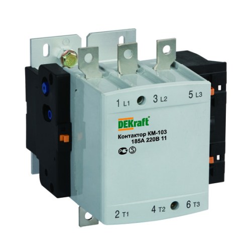 Контактор 225А 380В АС3 1НО+1НЗ КМ-103 DEKraft — DEKraft 22157DEK