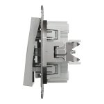 EPH0400161 Asfora одноклавишный выключатель проходной, однополюсный, 10 AX, самозажимной, без рамки, алюминий Schneider Electric — Schneider Electric EPH0400161, фото 4