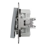 EPH0500162 Asfora одноклавишный выключатель перекрёстный, однополюсный, 10 AX, самозажимной, без рамки, СТАЛЬ Schneider Electric — Schneider Electric EPH0500162, фото 5