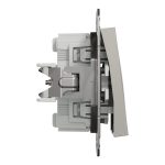 EPH0600169 Asfora двухклавишный выключатель проходной, однополюсный, 10 AX, самозажимной, без рамки, БРОНЗА Schneider Electric — Schneider Electric EPH0600169, фото 5