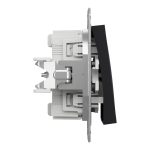 EPH0600171 Asfora двухклавишный выключатель проходной, однополюсный, 10 AX, самозажимной, без рамки, АНТРАЦИТ Schneider Electric — Schneider Electric EPH0600171, фото 3