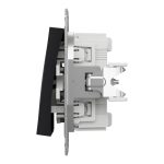 EPH0600171 Asfora двухклавишный выключатель проходной, однополюсный, 10 AX, самозажимной, без рамки, АНТРАЦИТ Schneider Electric — Schneider Electric EPH0600171, фото 4