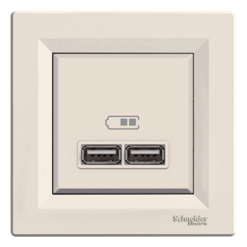 Розетка USB Asfora, слоновая кость — Schneider Electric EPH2700223