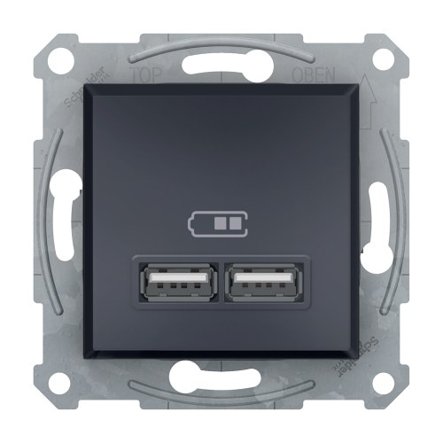 Розетка USB Asfora, антрацит — Schneider Electric EPH2700271