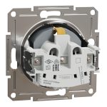 EPH2900262 Asfora розетка с защитными шторками, с заземлением, без рамки, 16 А, винтовой, СТАЛЬ Schneider Electric — Schneider Electric EPH2900262, фото 3