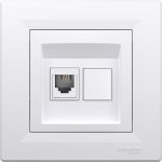 EPH4100121 розетка RJ11 (бел.) Schneider Electric — Schneider Electric EPH4100121, фото 2