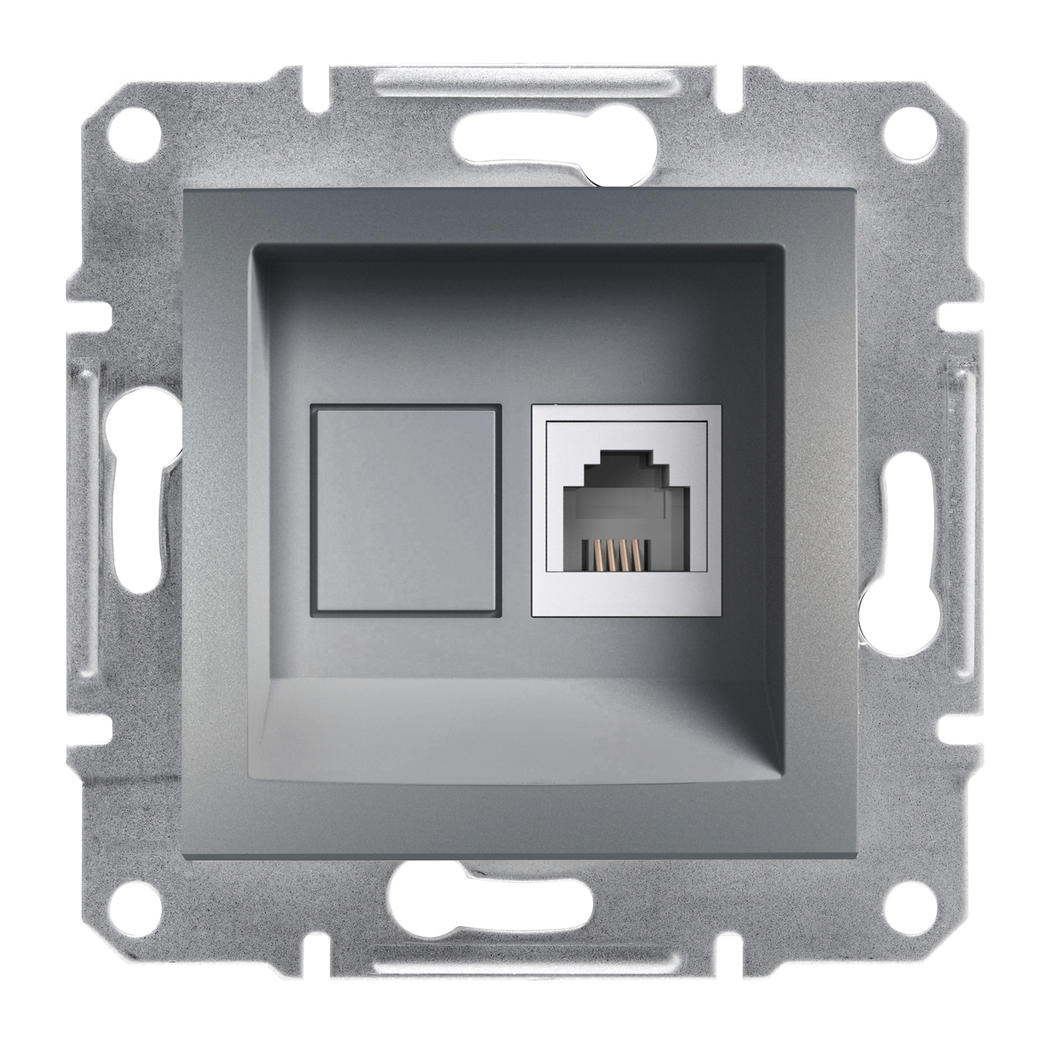 33777-1.jpg EPH4100162 розетка RJ11 (сталь) Schneider Electric — Schneider Electric EPH4100162