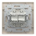 EPH4400123 Asfora двойная розетка компьютерная RJ45 Cat.5e UTP, клеммы IDC, с рамкой, КРЕМОВЫЙ Schneider Electric — Schneider Electric EPH4400123, фото 2