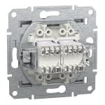 EPH4400161 Asfora двойная розетка компьютерная RJ45 Cat.5e UTP, клеммы IDC, без рамки, алюминий Schneider Electric — Schneider Electric EPH4400161, фото 3