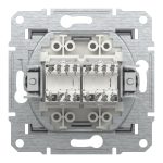 EPH4800162 Розетка двойная компьютерная RJ45 Cat.6e UTP, клеммы IDC, без рамки, СТАЛЬ Schneider Electric — Schneider Electric EPH4800162, фото 2