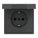 Merten D-Life Розетка с крышкой IP44, цвет антрацит — Schneider Electric MTN2314-6034, фото 7