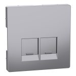 Merten D-Life ЛП для Розетки компьютерной 2хRJ45, цвет стальной — Schneider Electric MTN4572-6036, фото 5