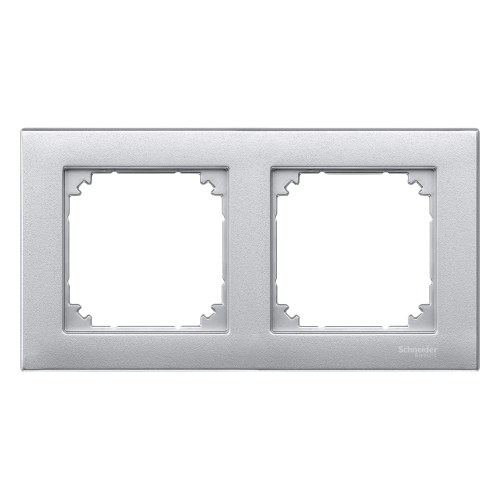 Рамка M-Plan 2-поста, Цвет алюминия — Schneider Electric MTN486260
