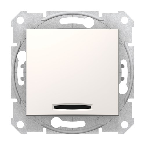 SDN1400123 Выключатель с подсветкой 1-клавишный (крем) Schneider Electric — Schneider Electric SDN1400123