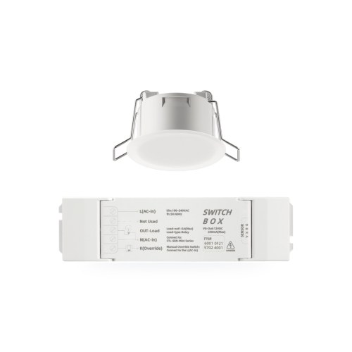 Микроволновой датчик присутствия Mini, 360°, Tuya Wi-Fi, коммутация 1 кВт — Creatrol Mini-24G-TYW/S1+