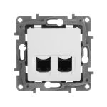 Розетка 2XRJ45 5Е UTP, белая, ETIKA Legrand — Legrand 672255, фото 2