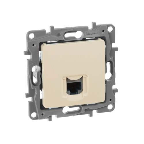 Модуль розетки информационный RJ45, категория 5 UTP, слоновая кость, ETIKA Legrand — Legrand 672341