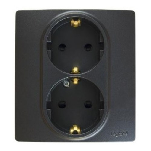 РОЗЕТКА 2Х2К+3 ШТ Антрацит ETIKA Legrand — Legrand 672633
