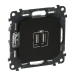 Модуль зарядного устройства 2х USB, с лицевой панелью, Valena Allure, антрацит Legrand — Legrand 754998, фото 2