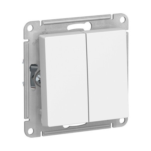 ATN000165 Выключатель двухклавишный проходной Schneider Atlasdesign 10А, белый ATN000165 Schneider Electric — Schneider Electric ATN000165
