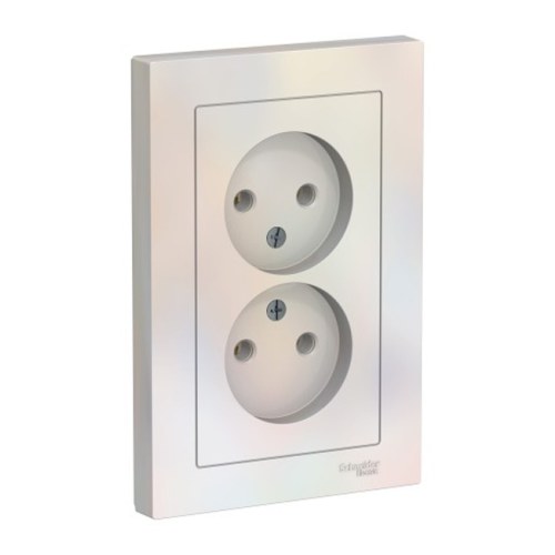 ATN000420 РОЗЕТКА дв.без з/к,16А, в сб, ЖЕМЧУГ Schneider Electric — Schneider Electric ATN000420