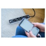 Удлинитель Ecolor с переключателем 4 розетки; 1.5 метра; 2 USB для зарядки,черно-белый Brennenstuhl — Brennenstuhl 1153240026, фото 4
