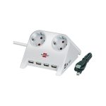 Удлинитель 2 розетки; USB 4 порта; кабель 1,8 метра; кабель 5 В; белый Brennenstuhl — Brennenstuhl 1153520122