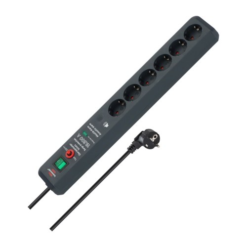Сетевой фильтр Secure-Tec 19 500 А; 6 розеток; кабель 3 метра Brennenstuhl — Brennenstuhl 1159540376